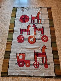 Tappeto kilim vintage polacco