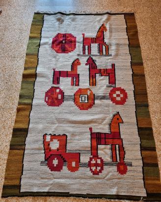 Tappeto kilim vintage polacco