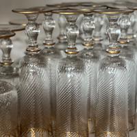 Servizio bicchieri Murano Cristallo e oro