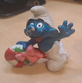 Puffo peyo 51907 Bastone Natale 1981 Schleich