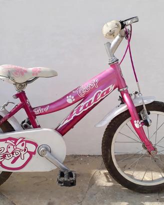 bici Atala numero 16 da bambina rosa pari al n