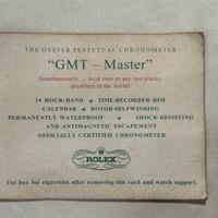 Rolex GMT Master anni 50’ Cigarette Card raro