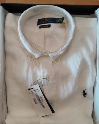 camicia in lino Ralph Lauren NUOVA 