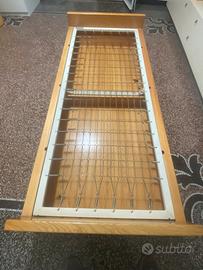 letto con rete con 2 cassettoni contenitore