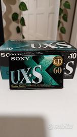 Box 10 Sony Ux-s 60 Chrome cassette vergini