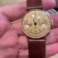 Vintage Unver Chronograph testa oro 14kt