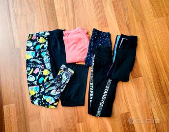 Set 5 leggings bambina taglia 12 anni