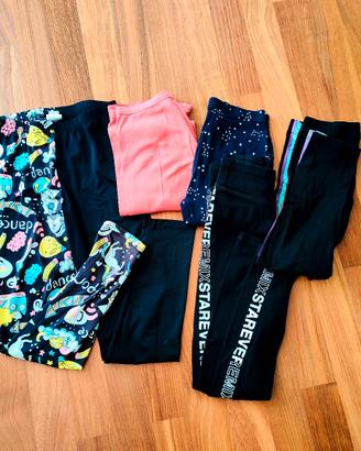 Set 5 leggings bambina taglia 12 anni