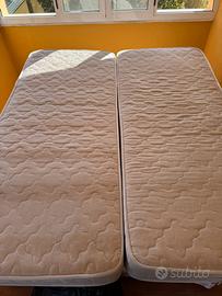 2 materassi 90*190 + rete doghe Eminflex 180*190