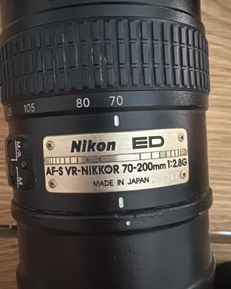 Nikkor 70-200 F2.8G ED VR