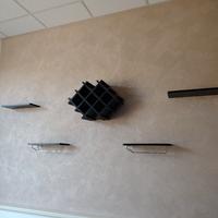 set mensole con portabottiglie 