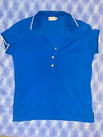 Moncler Polo blu elettrico manica corta
