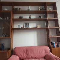 libreria a ponte con divano letto