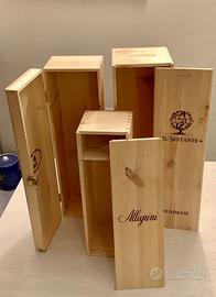 5 Cassette Legno Vino Nuove