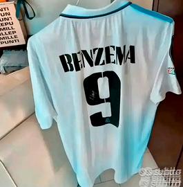 Maglia real madrid benzema autografata