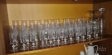 Set di 50 bicchieri in cristallo Vintage