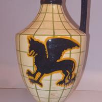 RARO VASO CERAMICA CUNARDO VARESE ANNI 70 CM. 23