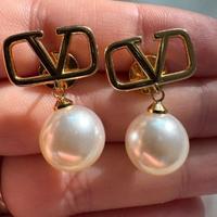 Orecchini oro bianco perla Valentino