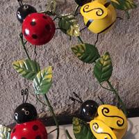 Decorazioni metalliche coccinella 