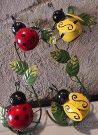Decorazioni metalliche coccinella 