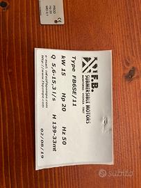 Pompa FB sommersa 20 hp 11 giranti ghisa