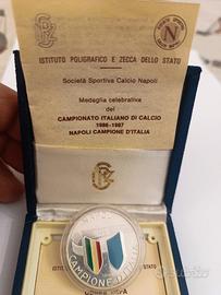 medaglie celebrative napoli calcio 