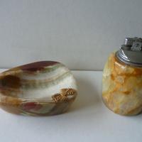 Set fumo accendino posacenere onice anni 60