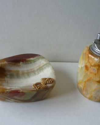 Set fumo accendino posacenere onice anni 60
