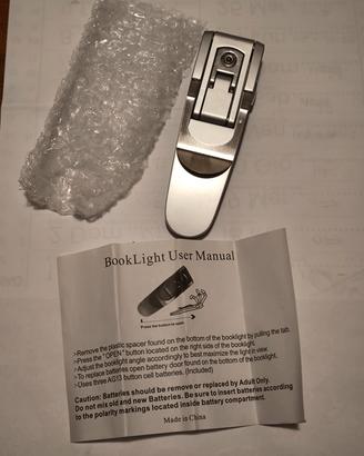 Book reading light; Lampada portatile;