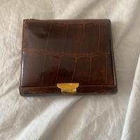 Scatoletta scatola porta trucchi pelle coccodrillo