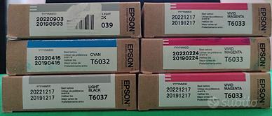 N°6 Cartucce originali  epson t3033-t37-t39-t32