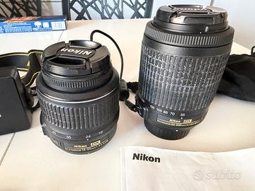 Nikon 5200 teleobiettivi 18/55 e 55/200