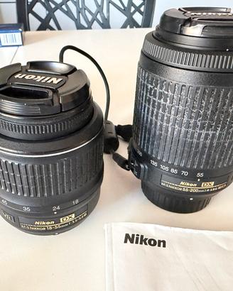 Nikon 5200 teleobiettivi 18/55 e 55/200