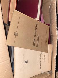 Scatola di libri di diritto giurisprudenza