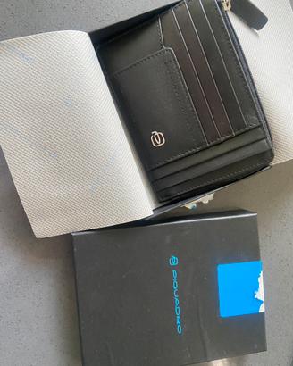 Portacarte porta contanti in pelle Piquadro