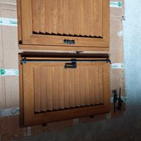 finestre ante e cornice in pvc marrone doppio vetr