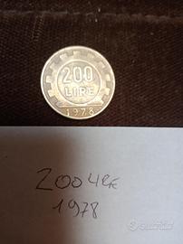3 monete da 200 lire 1978