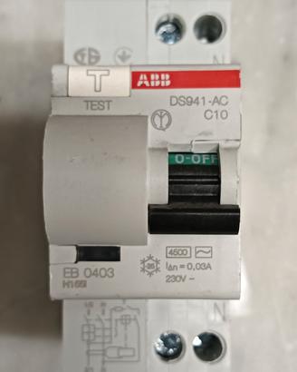 Interruttori differenziali ABB C10/C16/C20