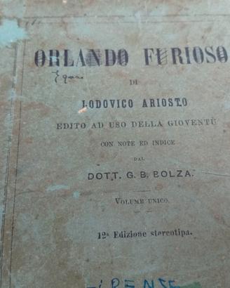 orlando furioso 1896 da restaurare libro