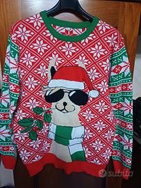 maglione natalizio taglia m ma veste anche l 