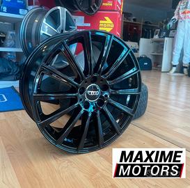 Kit 4 cerchi AVUS neri lucidi 8x18 5x112 et35 AUDI