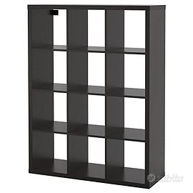 KALLAX Scaffale, marrone-nero, 147x147 cm
