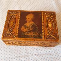 Antica Scatola box legno Vintage porta gioielli