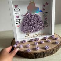 Quadro 3D Personalizzato con Fiori di Carta