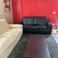 COPPIA DI DIVANI IN VERA PELLE