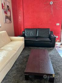 COPPIA DI DIVANI IN VERA PELLE