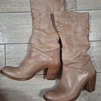 Stivali Western Donna Pelle 