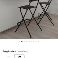 Sgabelli con schienale pieghevoli