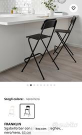 Sgabelli con schienale pieghevoli