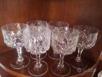 Set bicchieri cristallo di Bohemia 
